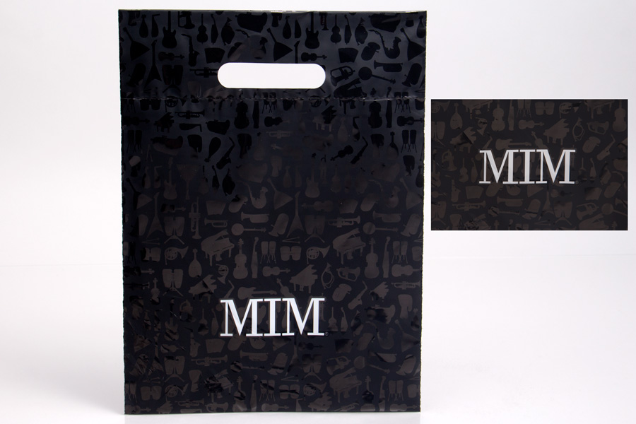 Custom Printed Plastic Merchandise Bags with Spot Gloss UV - Musical Instrument Museum