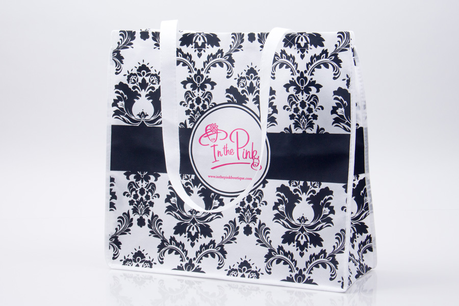 Custom printed non-woven reusable bag - In The Pink