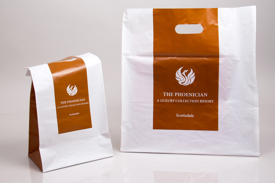 Custom Printed Plastic Takeout Bags - Phoenician Hotel