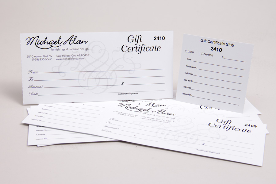 custom printed gift card