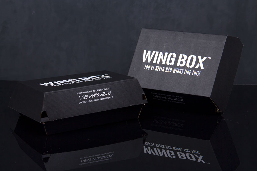 Custom Printed Clamshell Take-out Food Boxes - Wingbox