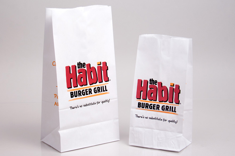 Custom Ink Printed Printed Paper SOS Bags  - Habit Restaurants