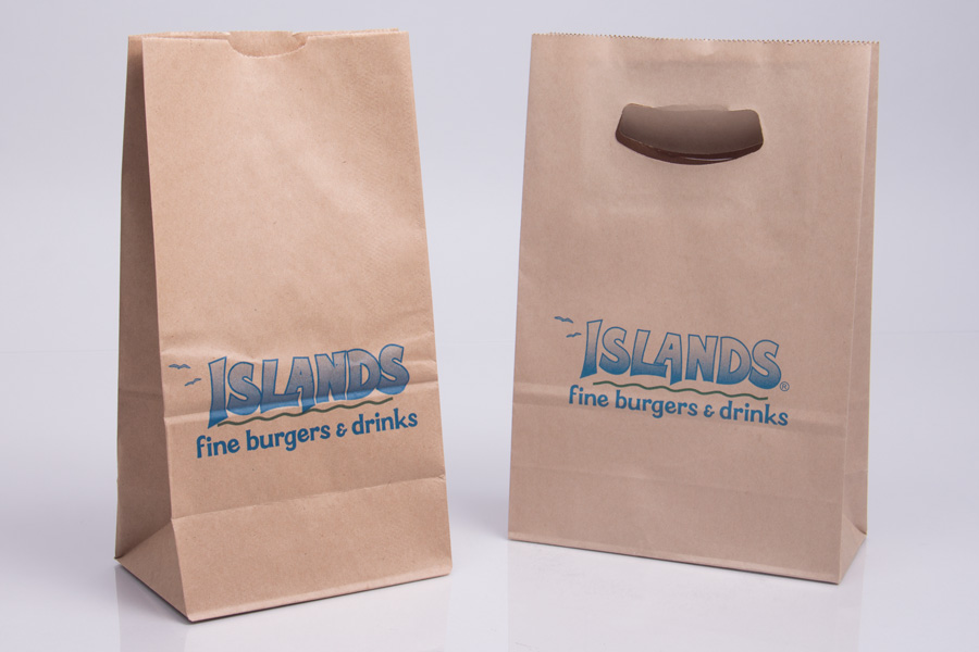 Custom Ink Printed Printed Paper SOS Bags - Islands Restaurants