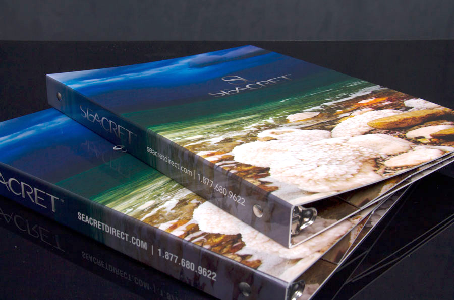 Custom Digitally Printed Marketing Binders - Seacret Spa