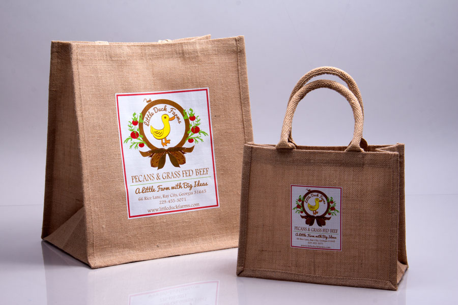 Semi-Custom Digital Printed Just Shopping Bag - Little Duck Farm