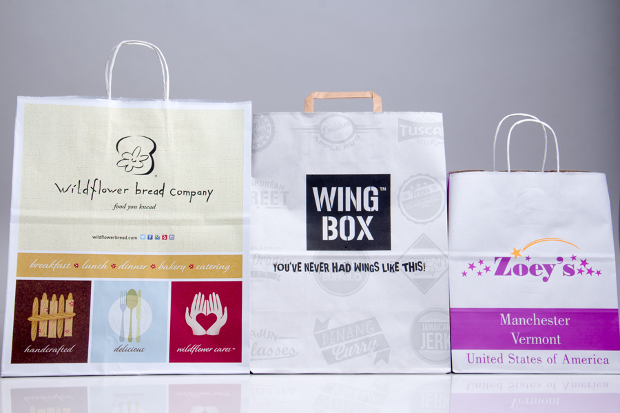 Custom Printed Paper Bags EcoFriendly Retail & Takeout Bags
