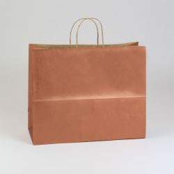 16 x 6 x 13 COPPER METALLIC PAPER SHOPPING BAGS
