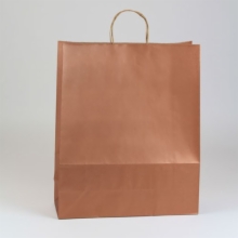 16 x 6 x 19.25 COPPER METALLIC PAPER SHOPPING BAGS