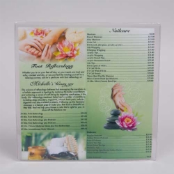 10.5 x 10.5 CLEAR VINYL MENU SLEEVES