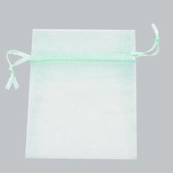 5 x 6.5 PASTEL GREEN SHEER ORGANZA POUCHES