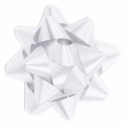 4.25 WHITE CONFETTI BOWS