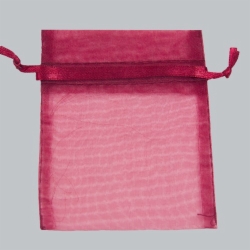 5 x 6.5 BURGUNDY SHEER ORGANZA POUCHES