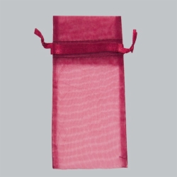 6 x 14 BURGUNDY SHEER ORGANZA POUCHES