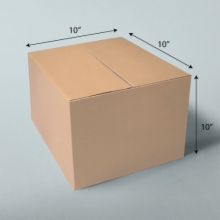 10 x 10 x 10 NATURAL KRAFT CORRUGATED SHIPPING BOXES