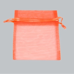 3 x 4 ORANGE SHEER ORGANZA POUCHES