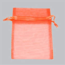 5 x 6.5 ORANGE SHEER ORGANZA POUCHES