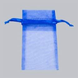 5.5 x 9 ROYAL BLUE SHEER ORGANZA POUCHES