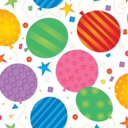 20 x 30 FESTIVE BALLOONS TISSUE PAPER