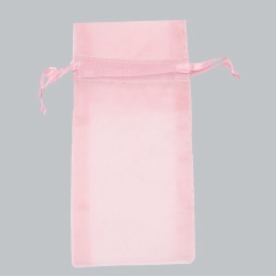 6 x 14 PINK SHEER ORGANZA POUCHES