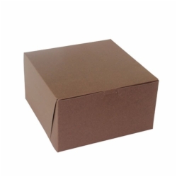 9 x 9 x 5 CHOCOLATE ONE-PIECE BAKERY BOXES
