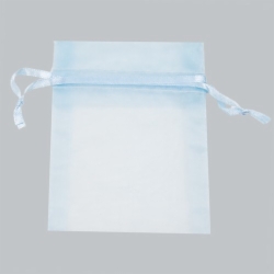 4 x 5 LIGHT BLUE SHEER ORGANZA POUCHES