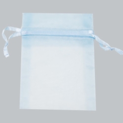 5 x 6.5 LIGHT BLUE SHEER ORGANZA POUCHES