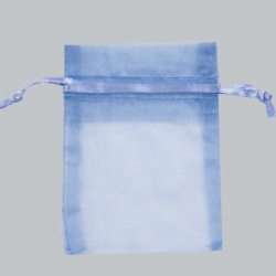 5 x 6.5 SMOKE BLUE SHEER ORGANZA POUCHES