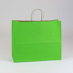 16 x 6 x 13 APPLE GREEN MATTE SHADOWSTRIPE PAPER BAGS