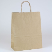 10 x 7 x 12 NATURAL KRAFT PAPER SHOPPING BAGS - 100% RECYCLED