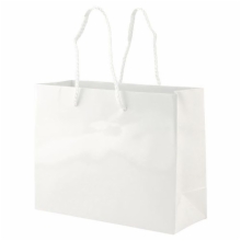 9 x 3.5 x 7 WHITE GLOSS PAPER EUROTOTE SHOPPING BAGS