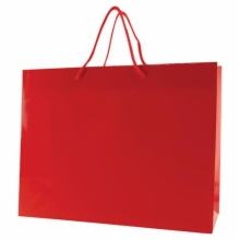 13 x 5 x 10 RED GLOSS PAPER EUROTOTE SHOPPING BAGS