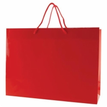 16 x 6 x 12 RED GLOSS PAPER EUROTOTE SHOPPING BAGS