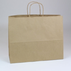16 x 6 x 13 ECONOMY NATURAL KRAFT PAPER SHOPPING BAGS