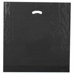 20 x 20 x 5 BLACK SUPER GLOSS PLASTIC BAGS