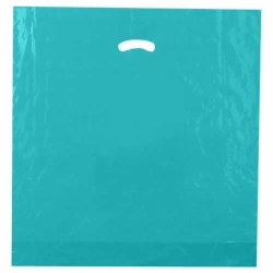 20 x 20 x 5 TEAL SUPER GLOSS PLASTIC BAGS