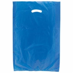 16 x 4 x 24 DARK BLUE SATIN HIGH DENSITY PLASTIC BAGS
