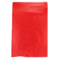 6.5 x 9.5 RED SATIN HIGH DENSITY PLASTIC BAGS