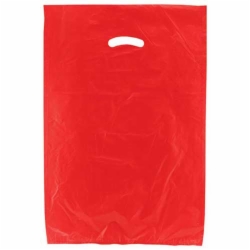 16 x 4 x 24 RED SATIN HIGH DENSITY PLASTIC BAGS