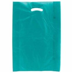 13 x 3 x 21 TEAL SATIN HIGH DENSITY PLASTIC BAGS