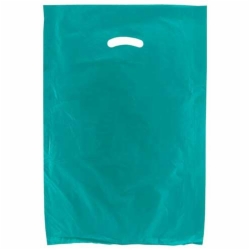 16 x 4 x 24 TEAL SATIN HIGH DENSITY PLASTIC BAGS