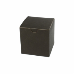 3 x 3 x 3 BLACK PINSTRIPE TUCK-TOP GIFT BOXES