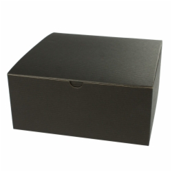 8 x 8 x 3.5 BLACK PINSTRIPE TUCK-TOP GIFT BOXES