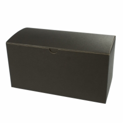 9 x 4.5 x 4.5 BLACK PINSTRIPE TUCK-TOP GIFT BOXES