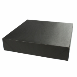 12 x 12 x 2.5 BLACK PINSTRIPE TWO-PIECE GIFT BOXES