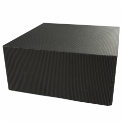12 x 12 x 5.5 BLACK PINSTRIPE TWO-PIECE GIFT BOXES