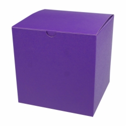 6 x 6 x 6 PURPLE TINTED TUCK-TOP GIFT BOXES