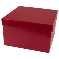 10 x 10 x 6 RED GLOSS HI-WALL GIFT BOX BASES