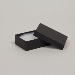 (#32) 3-1/16 x 2-1/8 x 1 BLACK PINSTRIPE JEWELRY BOXES