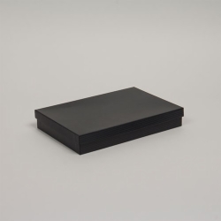 (#85) 8 x 5-1/2 x 1-1/4 BLACK PINSTRIPE JEWELRY BOXES