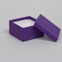 (#34) 3-1/2 x 3-1/2 x 2 MATTE DEEP PURPLE JEWELRY BOXES